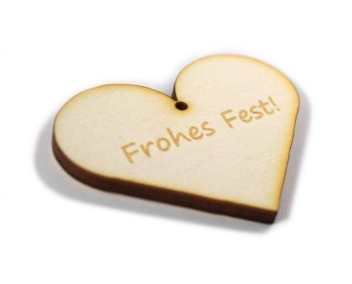 Frohes Fest Anhänger aus Holz.